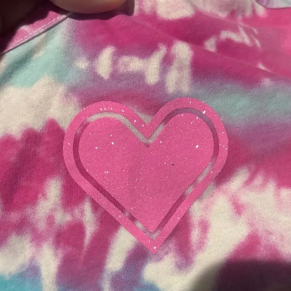 Children’s place 7/8 Colorful Tie-Dye and Blue Knot Kids Tops euc worn once